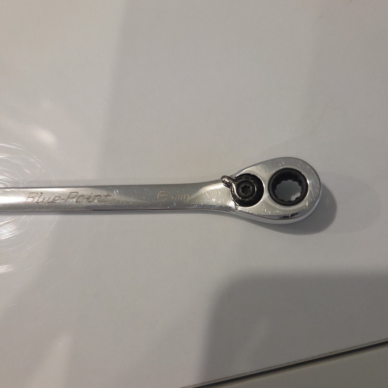 SNAP-ON 6 mm 12-Point Metric 15° Offset Ratcheting Wrench Blue-Point BOERM6