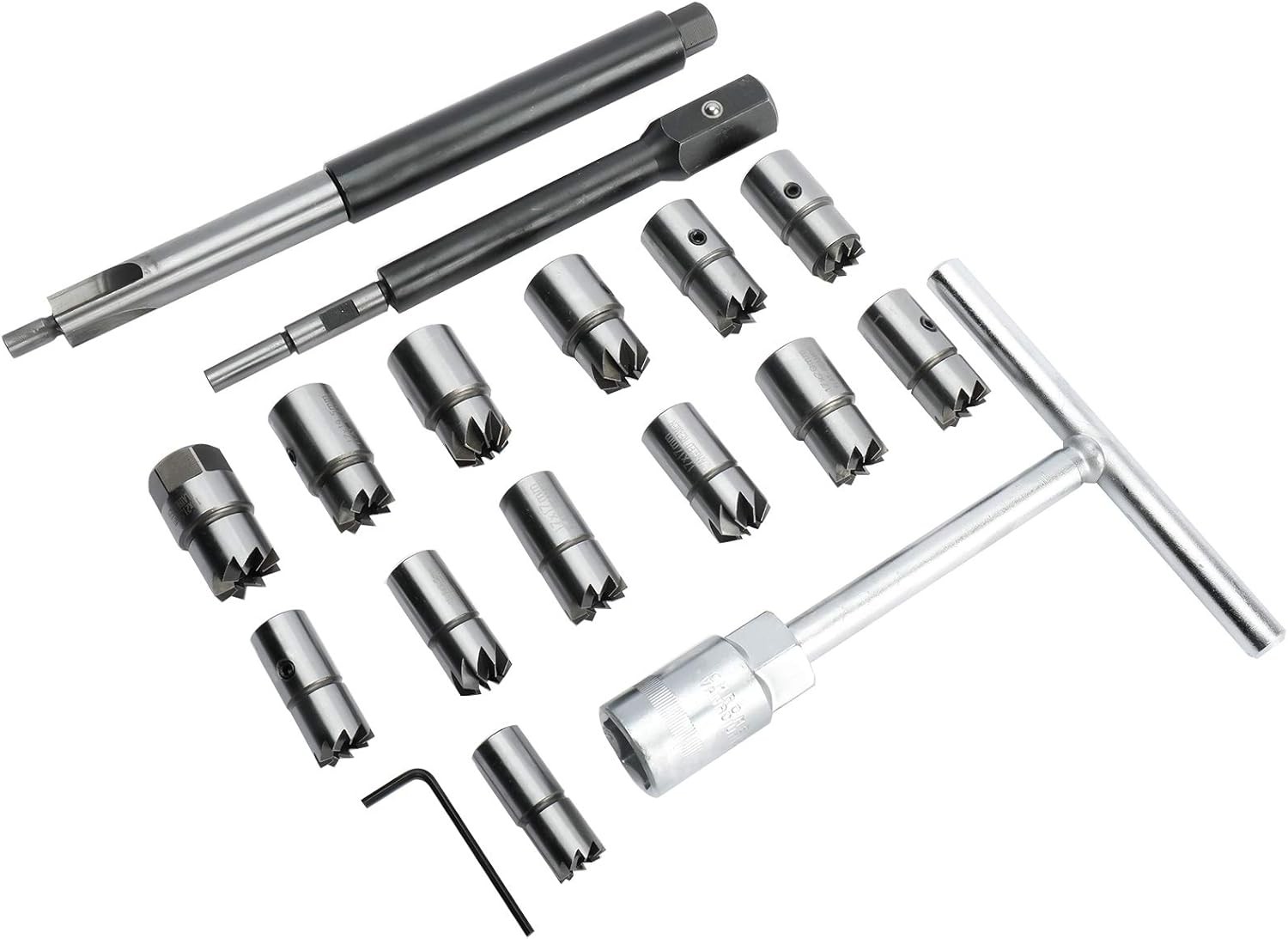 17Pc Diesel Injector Seat Cutter Cleaner Tool or BMW Mercedes-Benz Renault Ford