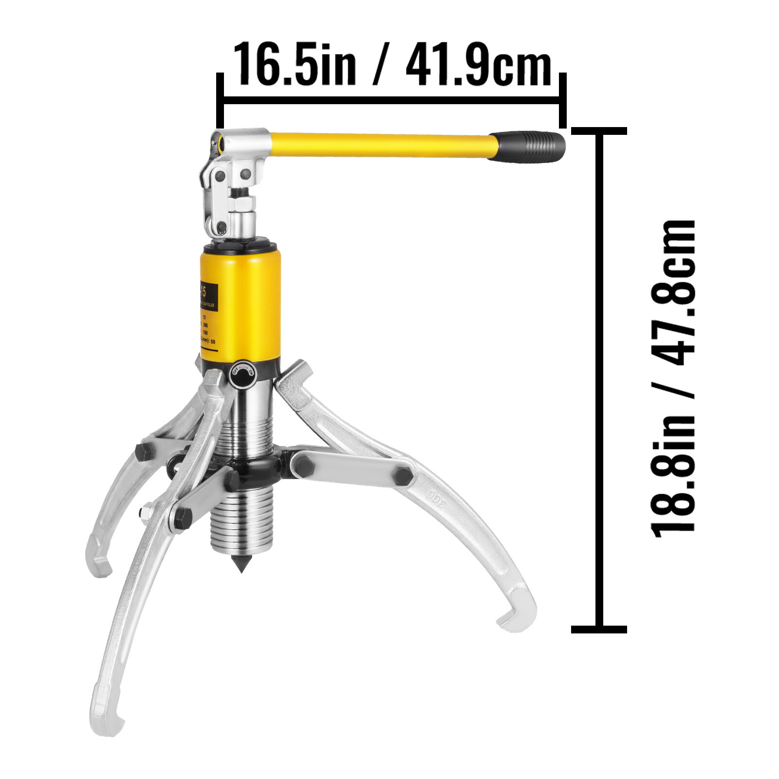 VEVOR 3-Jaw 15T Hydraulic Gear Puller Set Wheel Bearing Pulling Separator