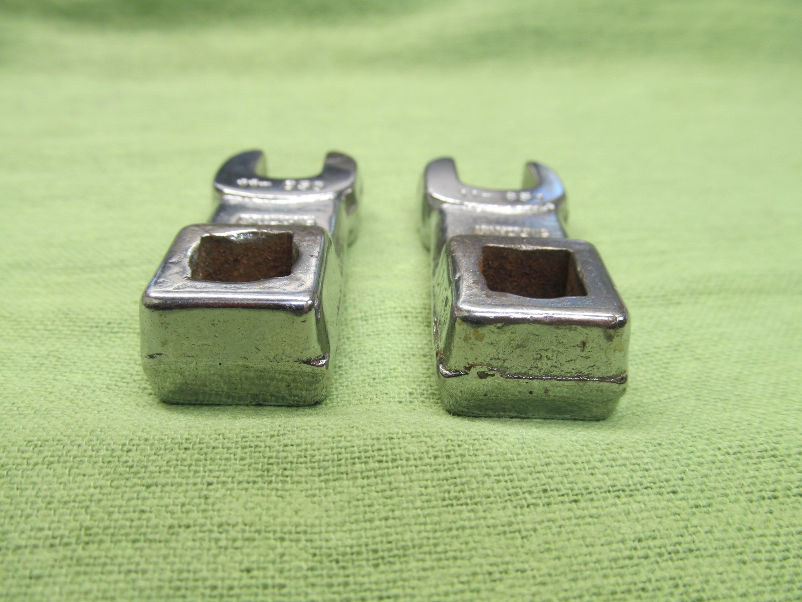 Pair of Vtg. Armstrong USA Crowfoot Wrenches – 3/8″ & 7/16″ – Both 3/8″ Drive