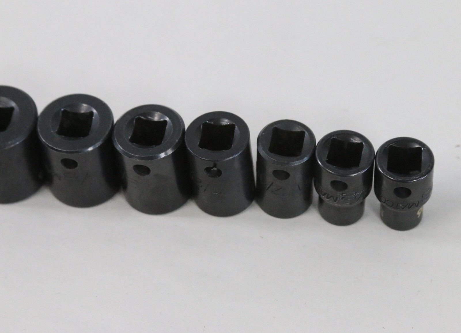 Matco SAE Standard 6 Point Impact Socket Set 5/16″- 3/4″ Pre Owned Free Shipping