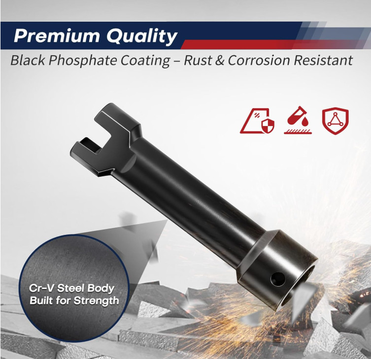 Vaso para Canal Unistrut 19 mm 1/2» Impacto Cr-Mo 108 mm Negro