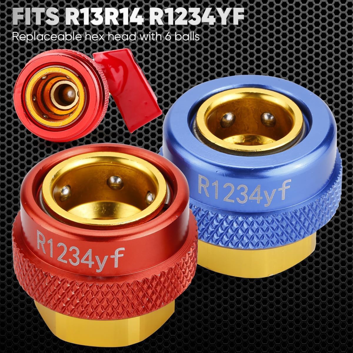 Car A/C R134A System Valve Core Quick Remover Installer Tools High Low Pressure