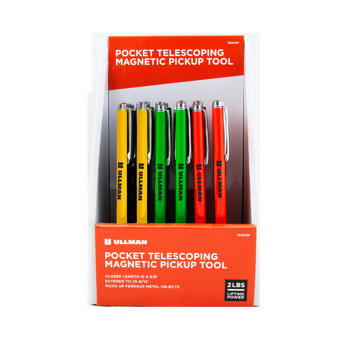 Ullman Devices 15XDISP Multicolor Pocket Telescopic Magnetic Tool Display