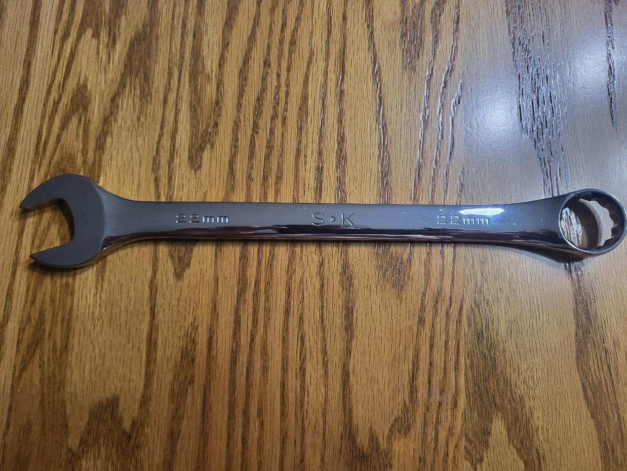 SK Tools 88322 22 mm – 12 point Metric Chrome Combination Wrench Made in USA NOS