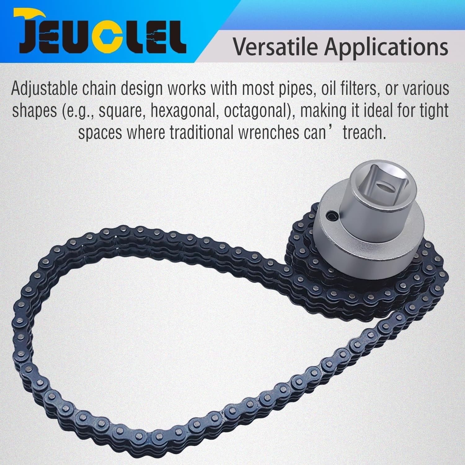 Oil Filter Chain Wrench 73-169.5mm 1/2 Inch Drive Fits Most Vehicles Auto Repair