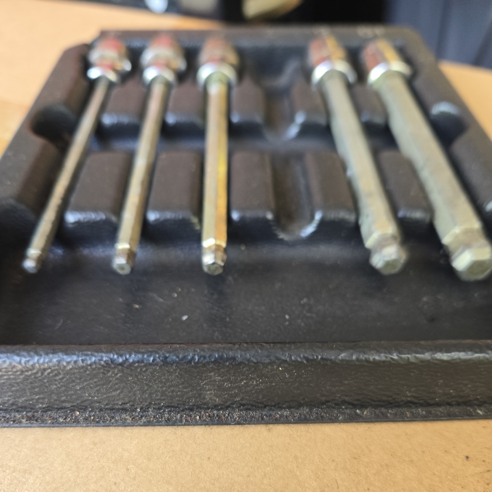 Snap-on 206EFABLM 6pc 3/8” Dr Metric Long Ball Hex Bit Socket Set 4mm-10mm Used