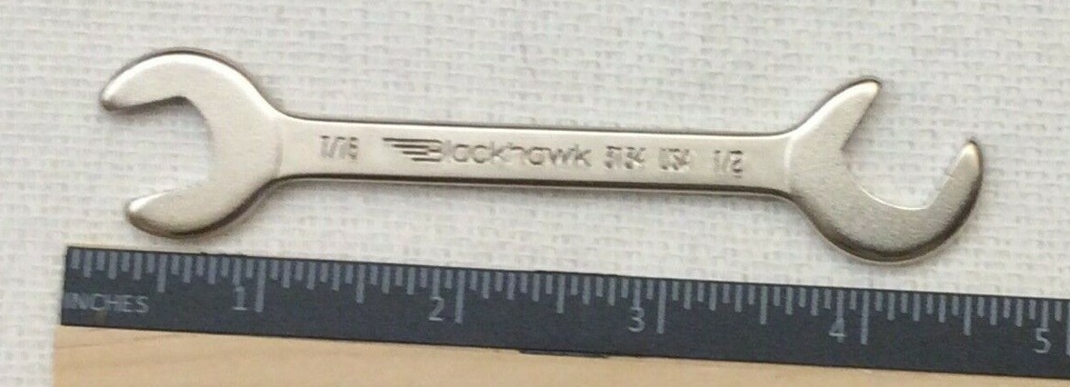 BLACKHAWK 3134 OPEN END WRENCH 1/2 x 7/16 INCH NEW USA GOVT SURPLUS