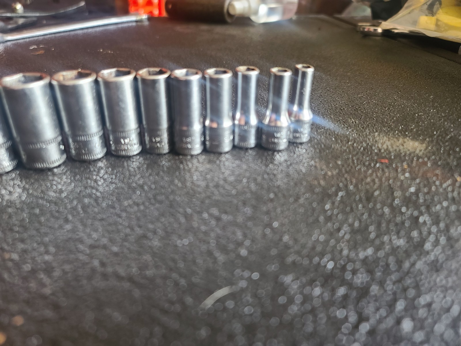Snap-On 112TMMSY 11pc Metric 1/4″ Drive Semi-Deep Socket Set 5-14