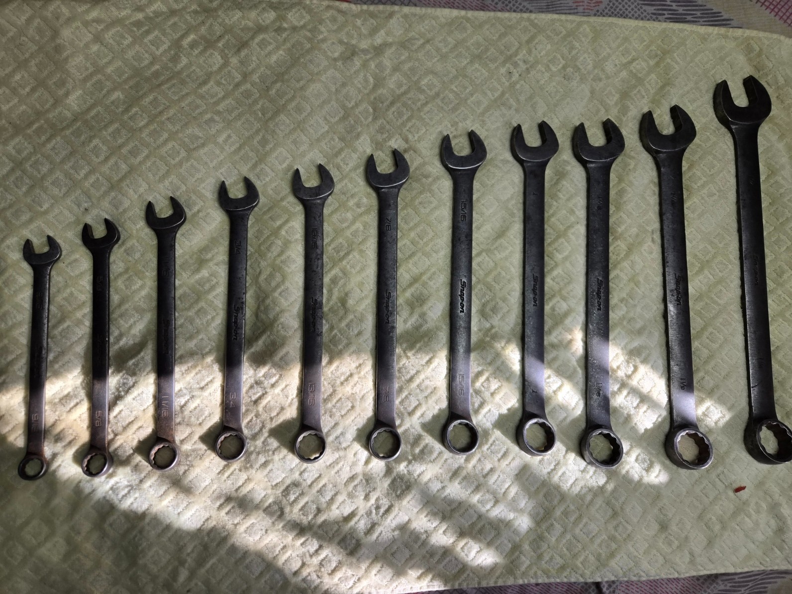 Snap-on GOEX 14-Pc Flank Drive SAE Industrial Wrench Set 3/8″ to 1-1/4″