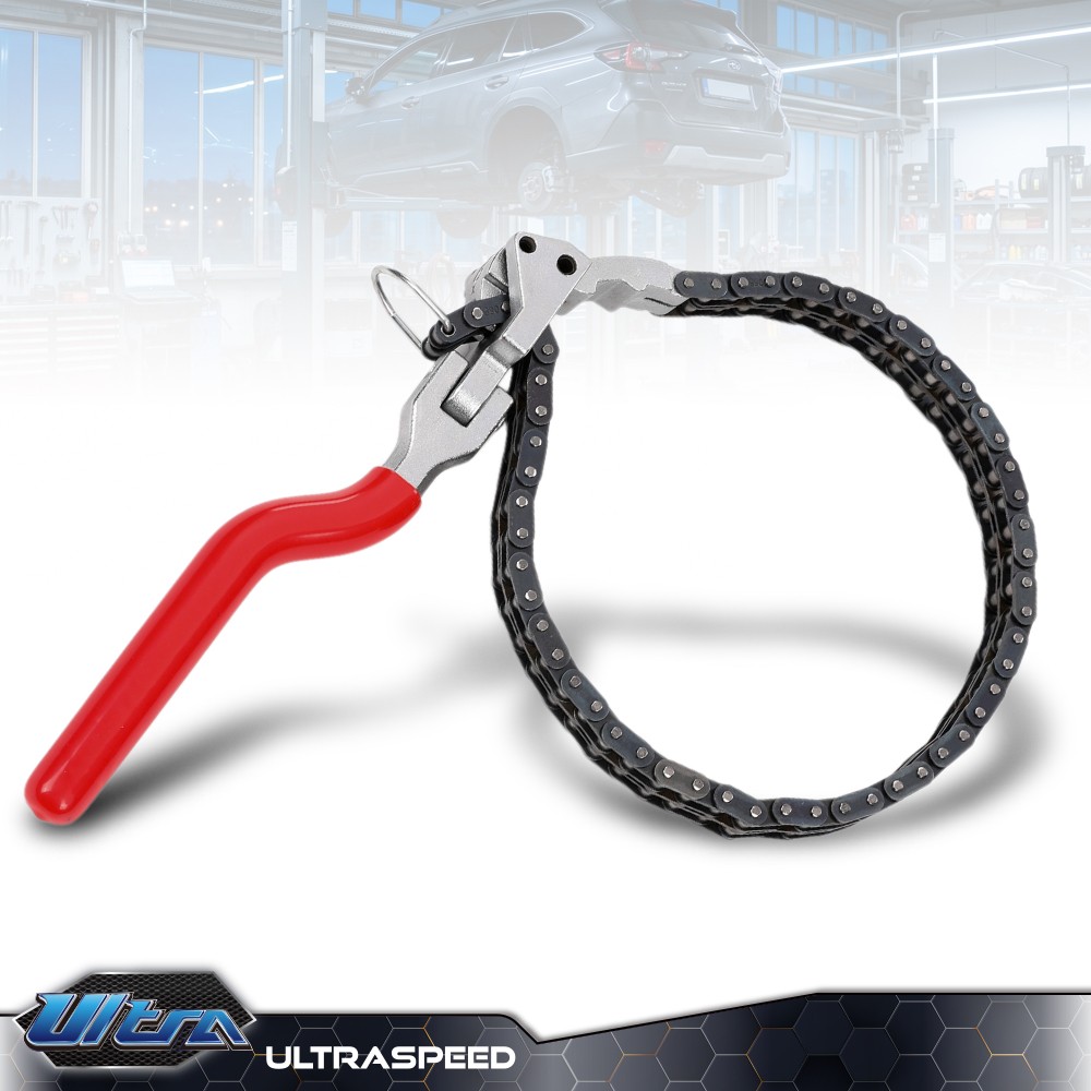 Ratcheting Chain Wrench Oil Filter Change Pipe Fittings 60-160mm Heavy-Duty