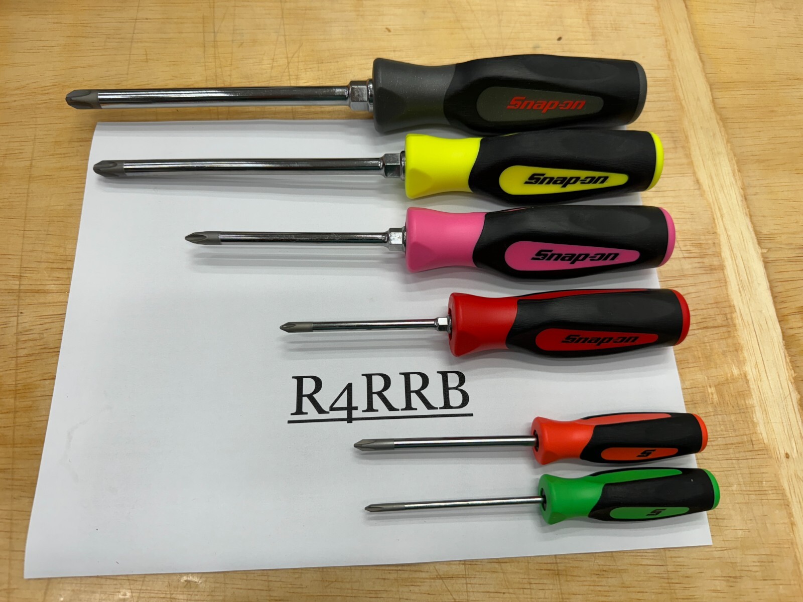 Snap-on Tools USA RARE 6pc COLOR MIX Soft Grip ALL PHILLIPS Screwdriver Lot Set