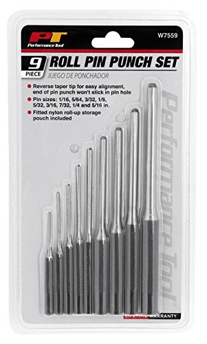 Performance Tool – 9pc Roll Pin Punch Set (W7559), Hand Tools – Punches & Chi…