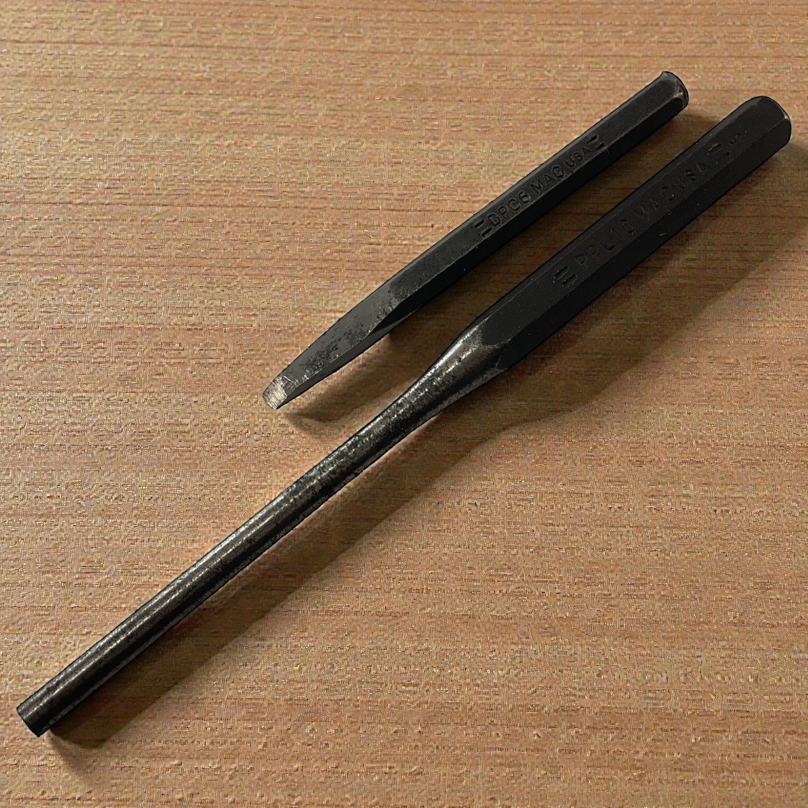 Mac Tools Pin Punch & Chisel Set PPL10 DPC6 Lot of 2 USA Professional Mechanic