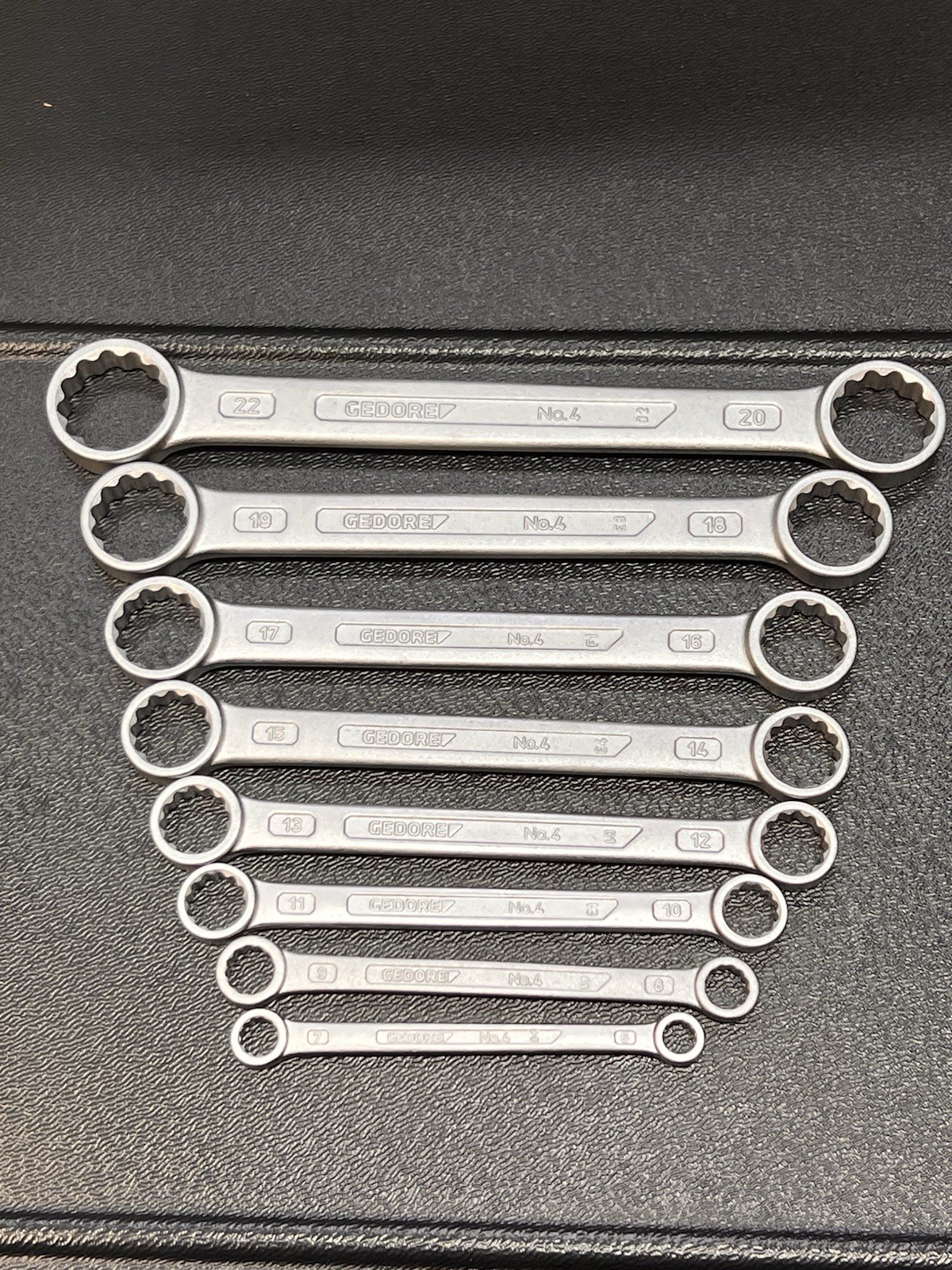 Gedore 4-8 Flat ring spanner set 8 pcs 6-22 mm