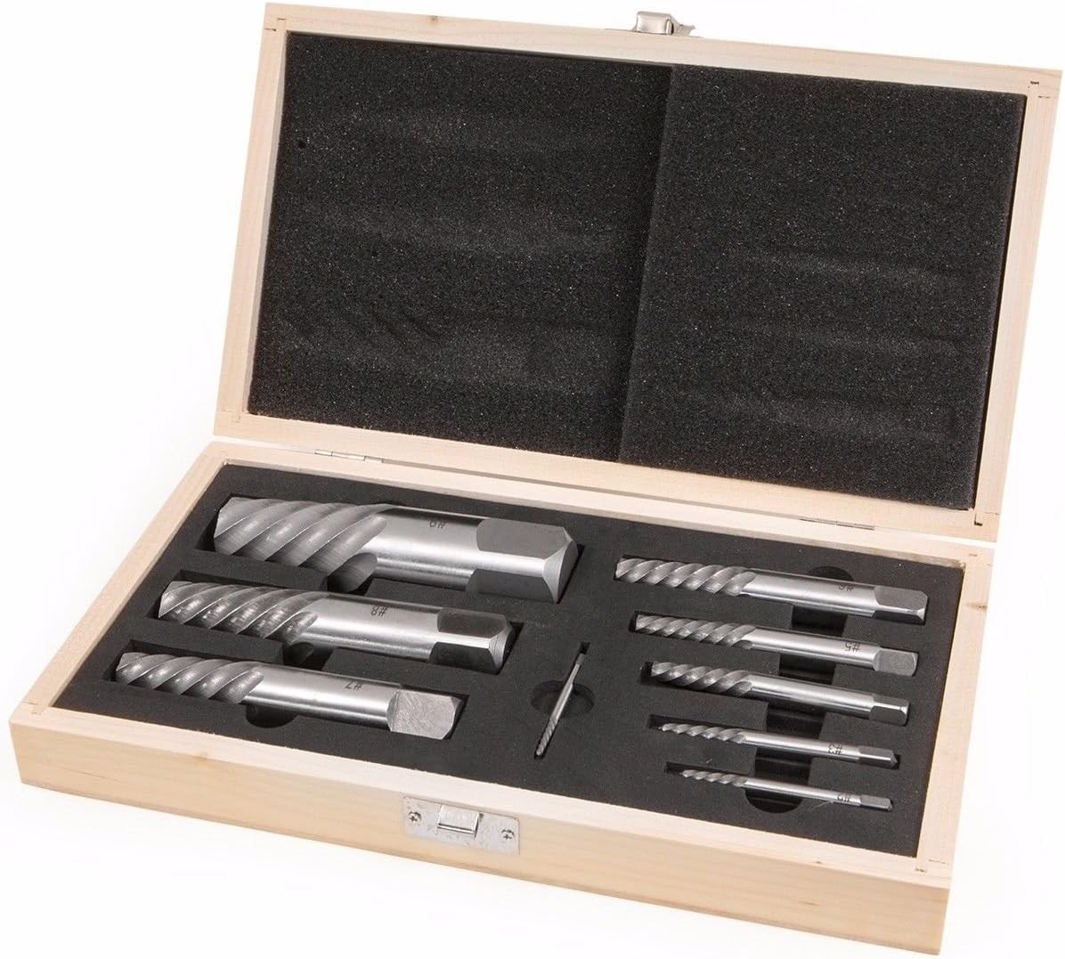 Heavy-Duty Screw Extractor Kit 9PC | Bolt Stud Pipe Remover Square Shank Manual