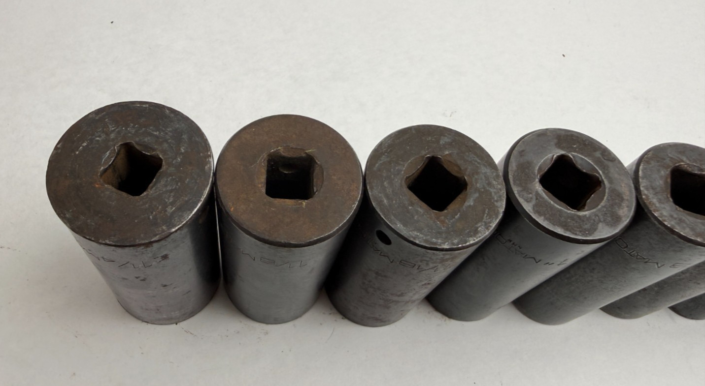 MAC Tools 10pc SAE 1/2” Deep Impact Socket Set 6 Point 1/2″ – 11/4″