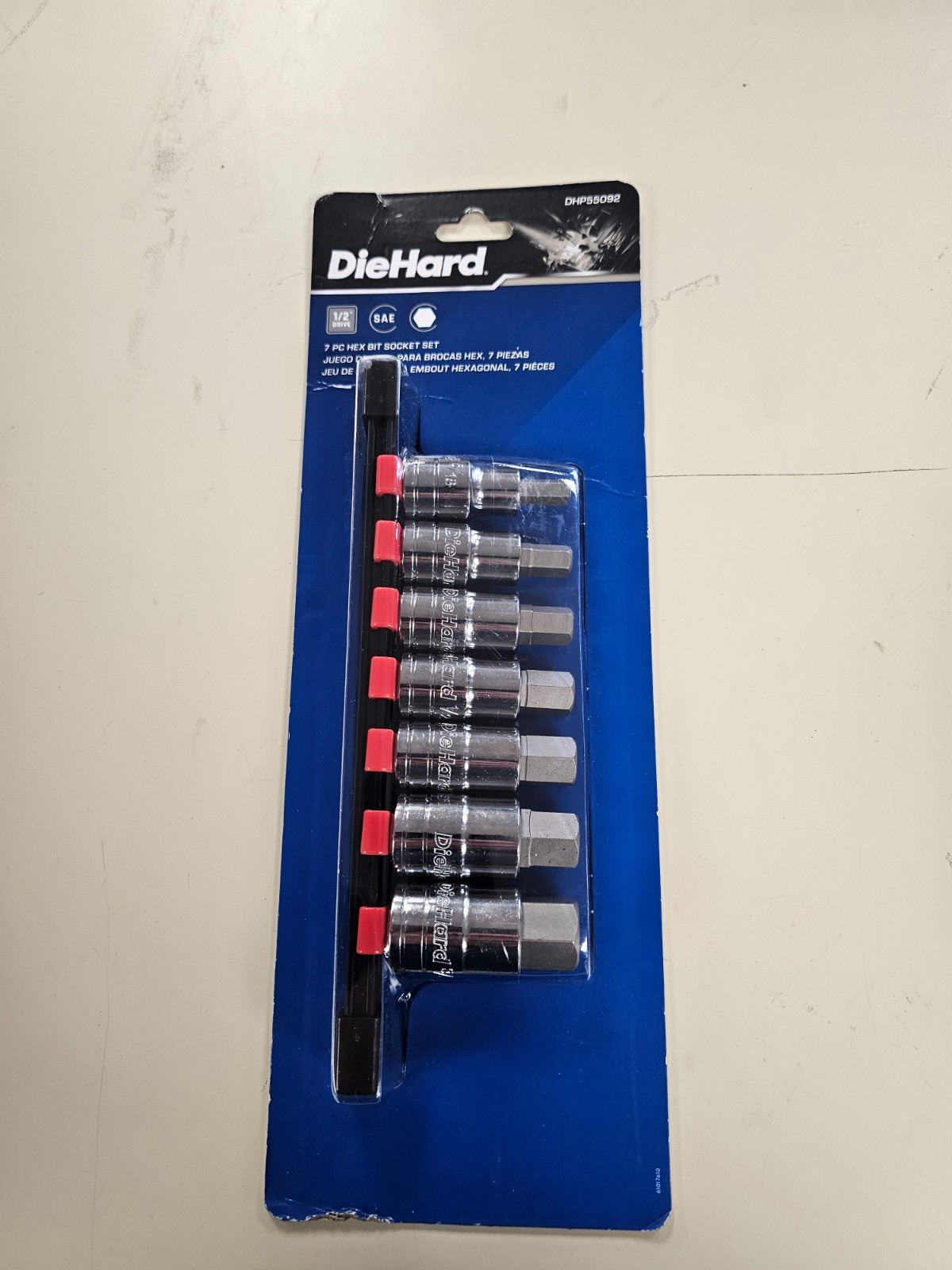 DieHard DHP55092 7pc Hex Bit Socket Set NEW