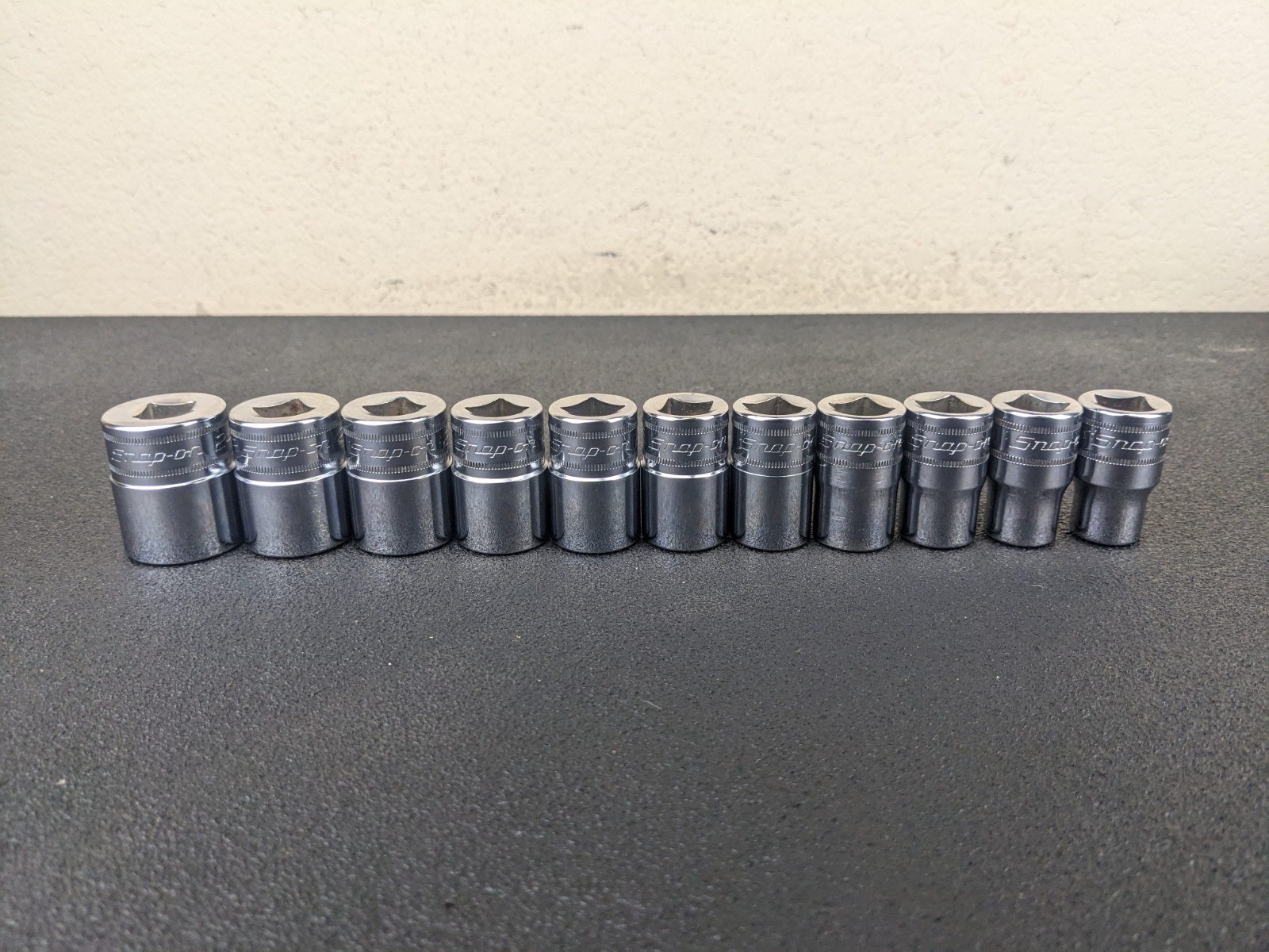 #bp494 Snap On 11pc 6 Point 1/2” drive Shallow Socket Set 24mm