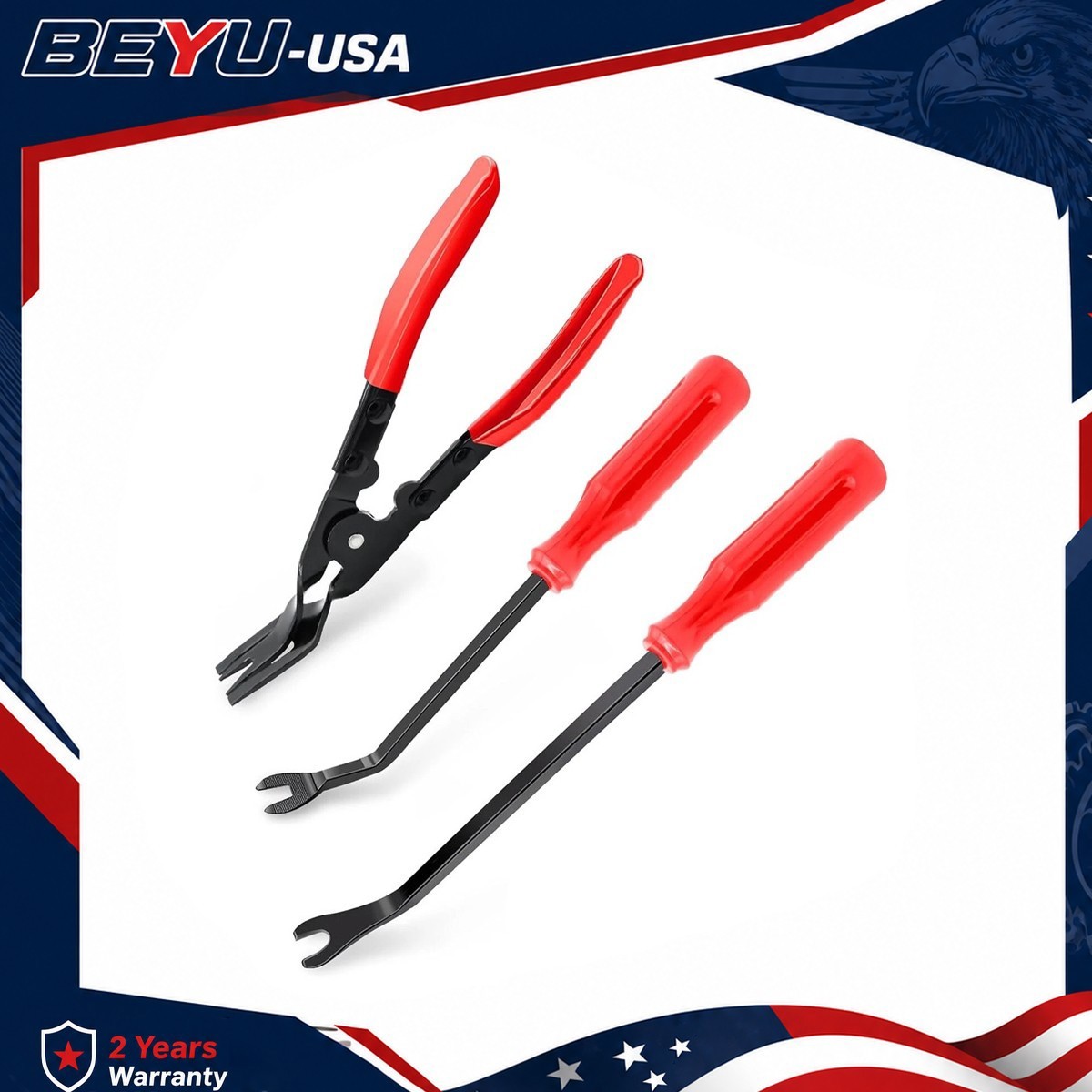 3 Pcs Auto Clip Pliers Set And Fastener Removercar Trim Rivet Removal Pry Tool