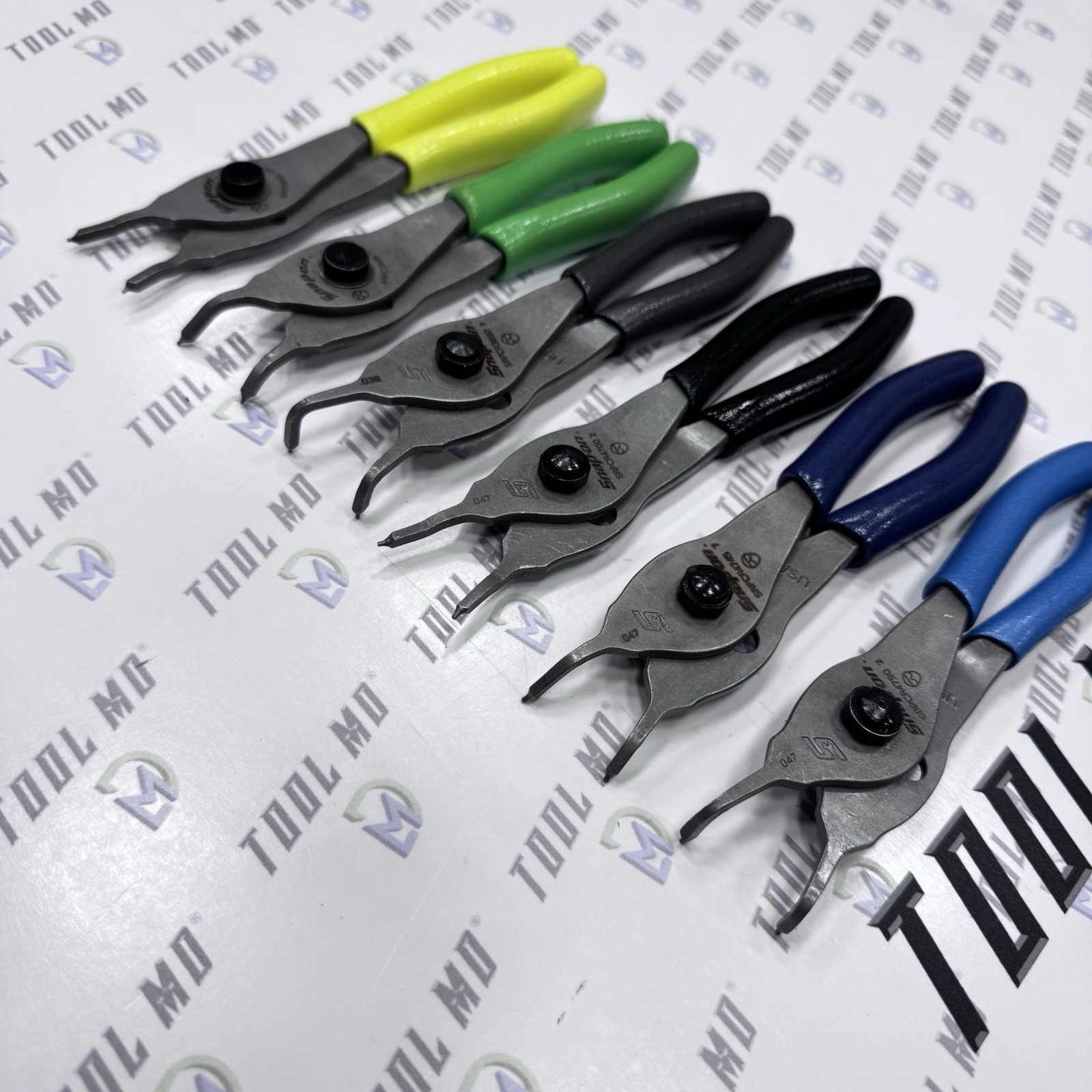 Snap-on Tools USA Multi-Color Snap Ring Plier Set w/GREY Organizer SRPCR1200DTFG