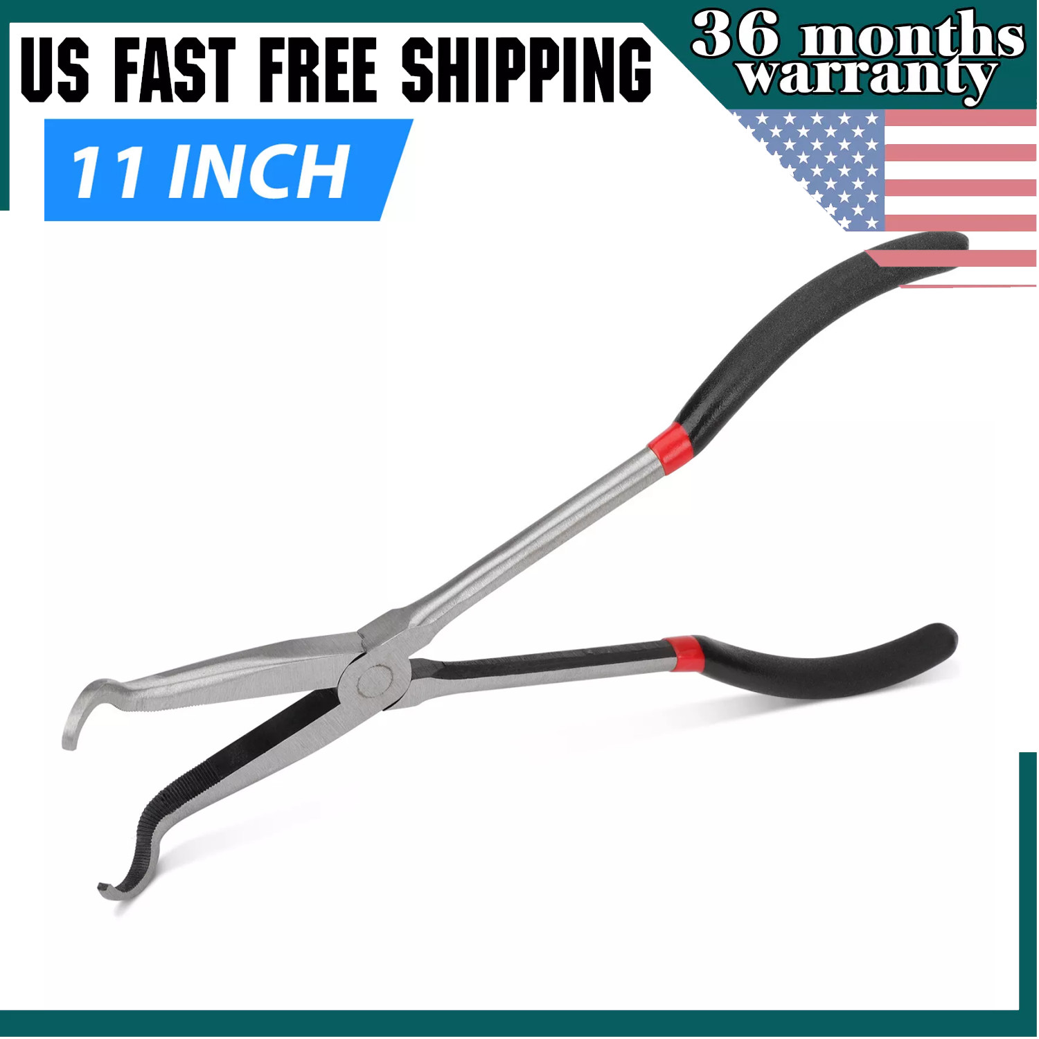 11″ Electrical Disconnect Long Spark Plug Removal Pliers For Car Connectors