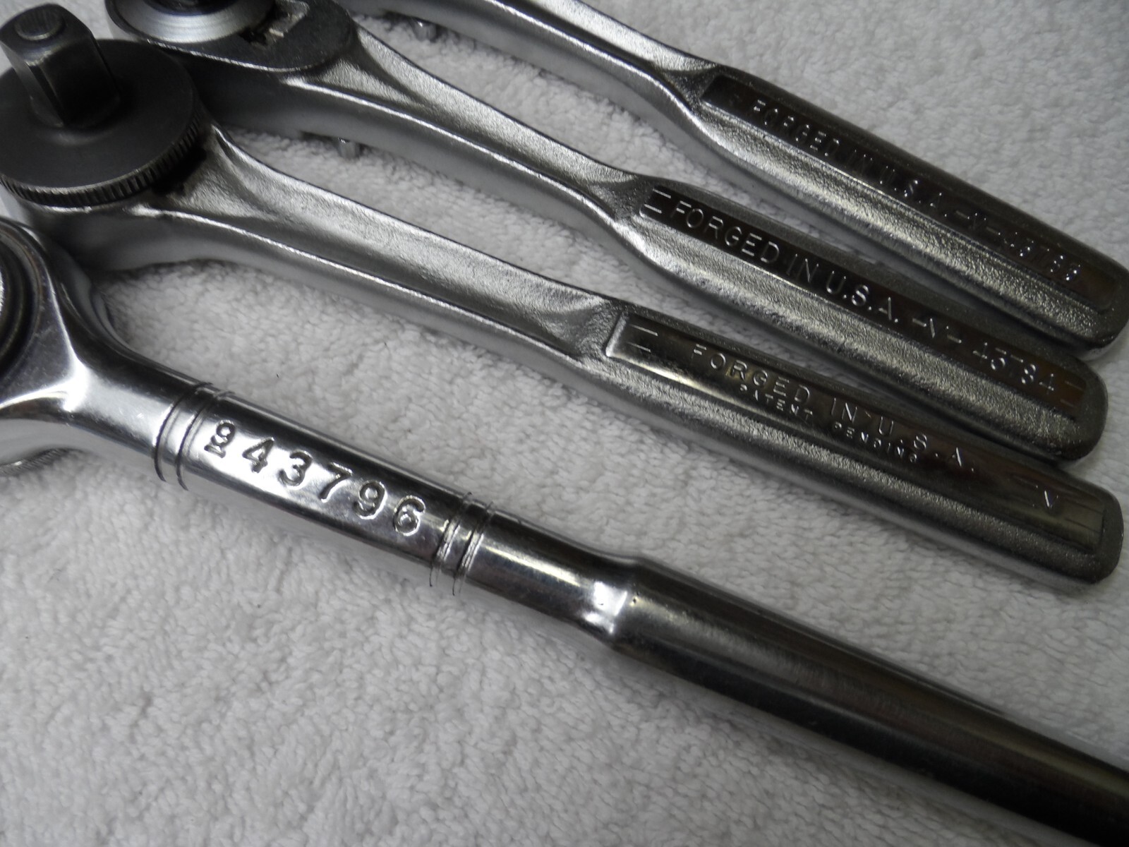 Craftsman 3/8″ Drive Ratchet Set USA lot of 4 pcs- PN 43796, No PN, 43784, 43785