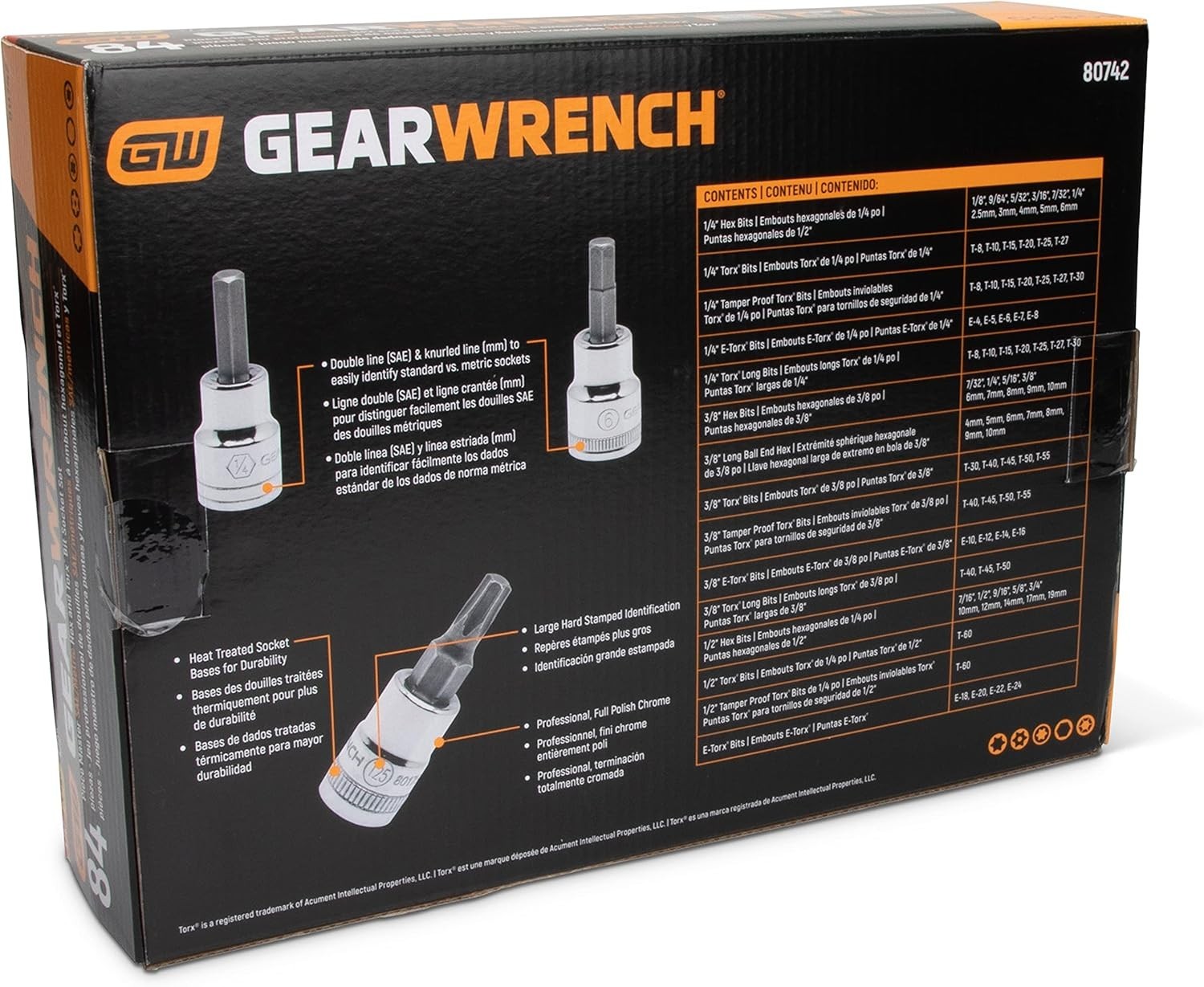 GearWrench 84 Pc. Hex & Torx Bit Socket Set