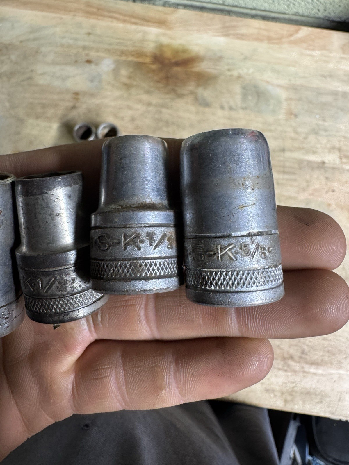Vintage S-K tools sockets / mixed lot Of 10, 1/2” And 3/8” drive, USA