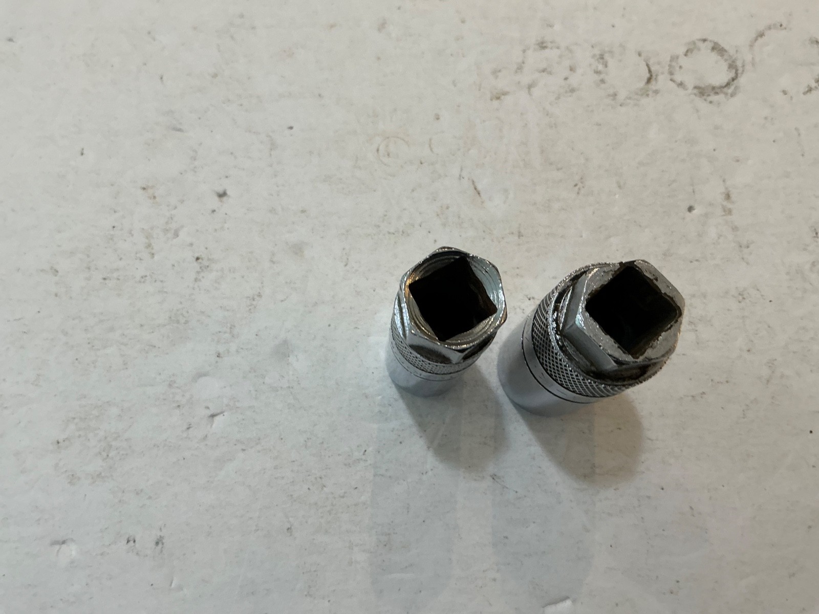 S-K 2 pc 1/2” drive knurled 5/8” & 13/16” spark plug socket set made in USA