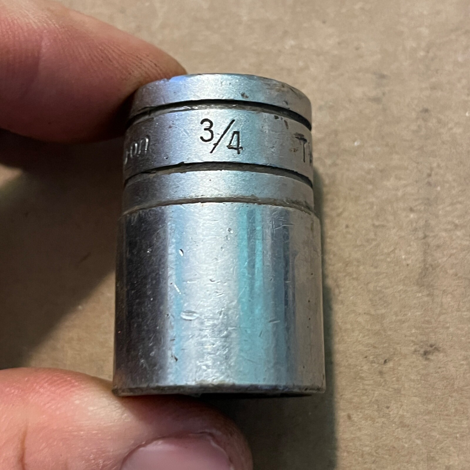 Snap-on Vintage 1/2″ Drive SAE 3/4″ Shallow 6-Point Socket TW-241