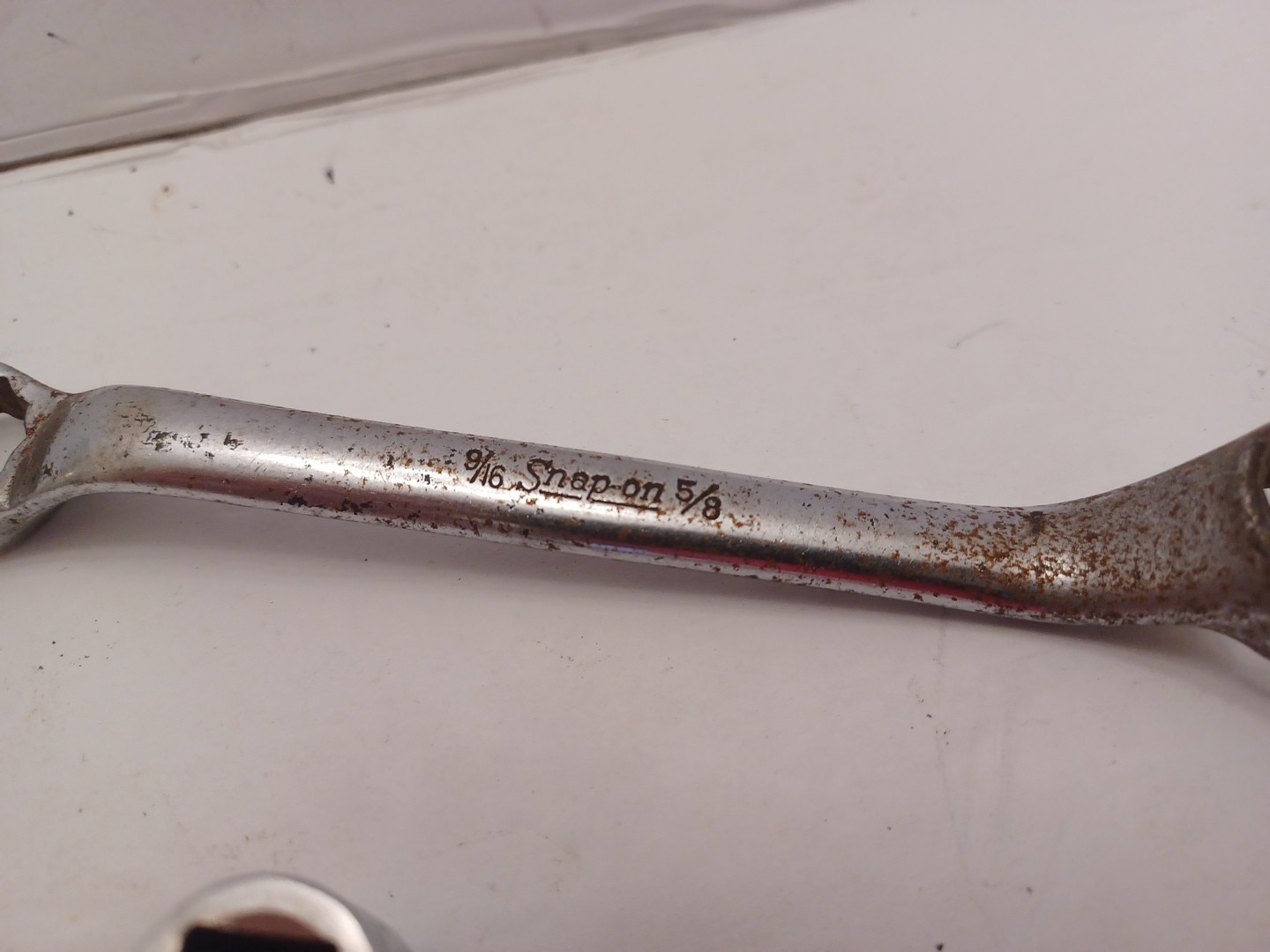 Snap On Tool Lot Of 2 — 11/32 F Socket & 9/16-5/8 Box End Wrench USED FREE SHIP