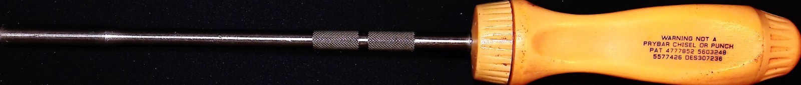 Snap-On Orange Ratcheting Screwdriver Long Shaft SSDMR8A used