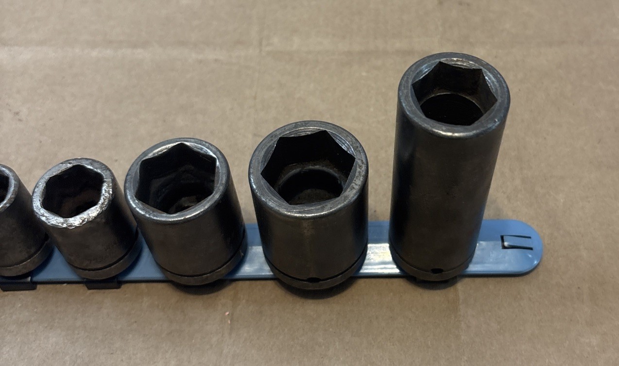 Cornwell Impact Sockets 6 Pieces Mechanics Tools USA 22mm, 27, 24, 18, 16, 14 mm