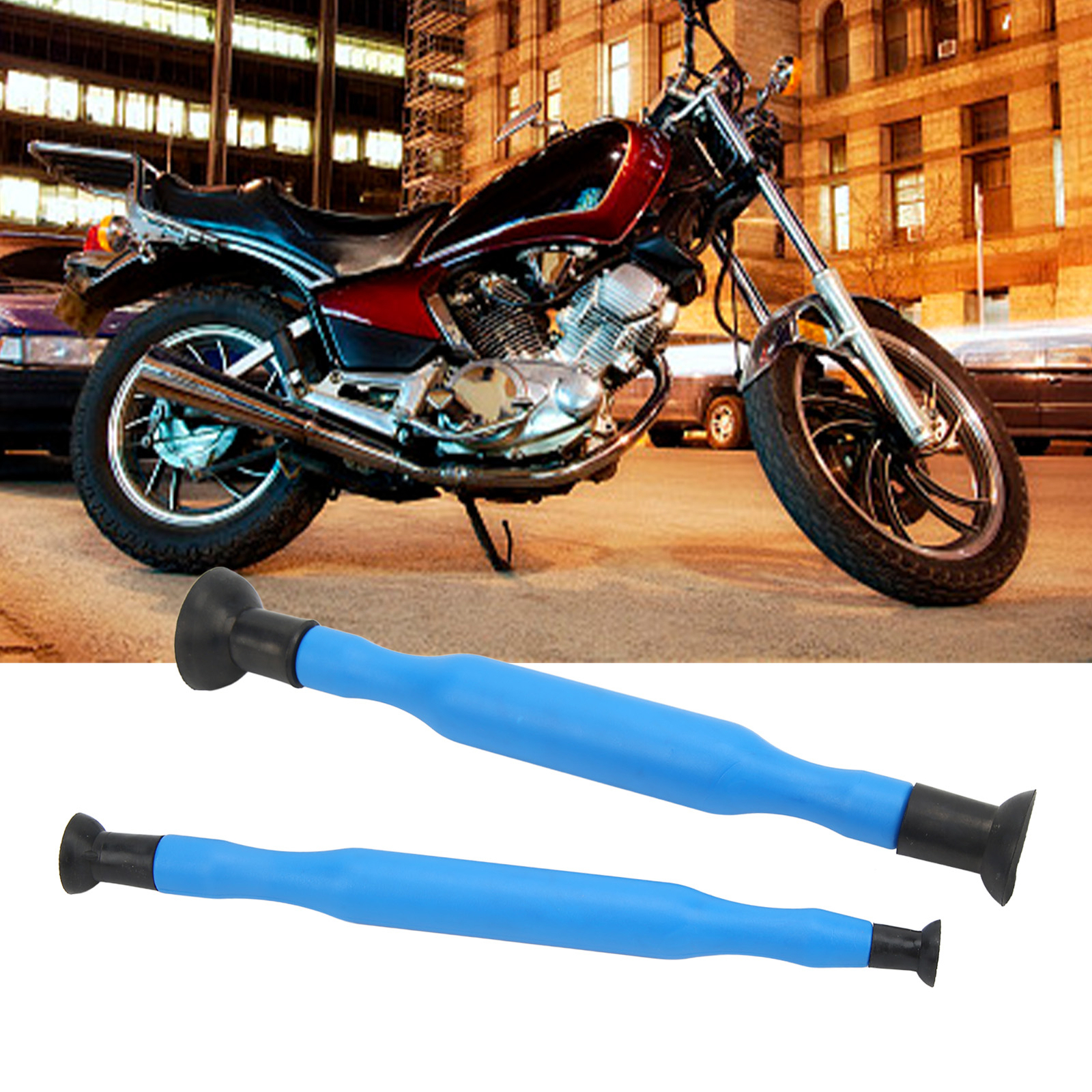 2 Pcs Valve Grinding Lapping Stick Tool & Double Ended Sucker For Automobile