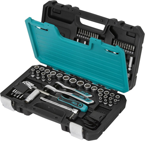 HB 96-Piece 1/4″ & 3/8″ 96PC DR. + NON-SLIP (120T), Silver