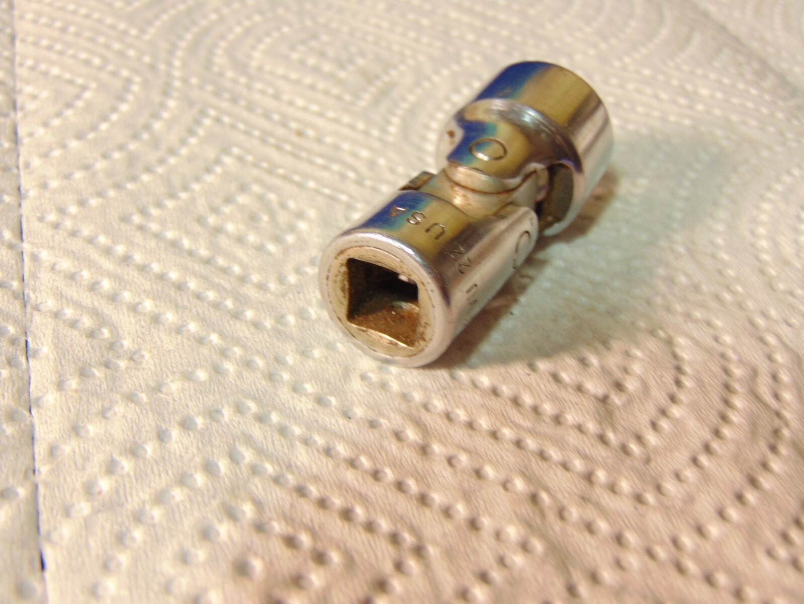 Vintage Snap-on Tools USA 3/8″ Drive 11/16″ SAE 12pt Chrome Swivel Socket FVU22