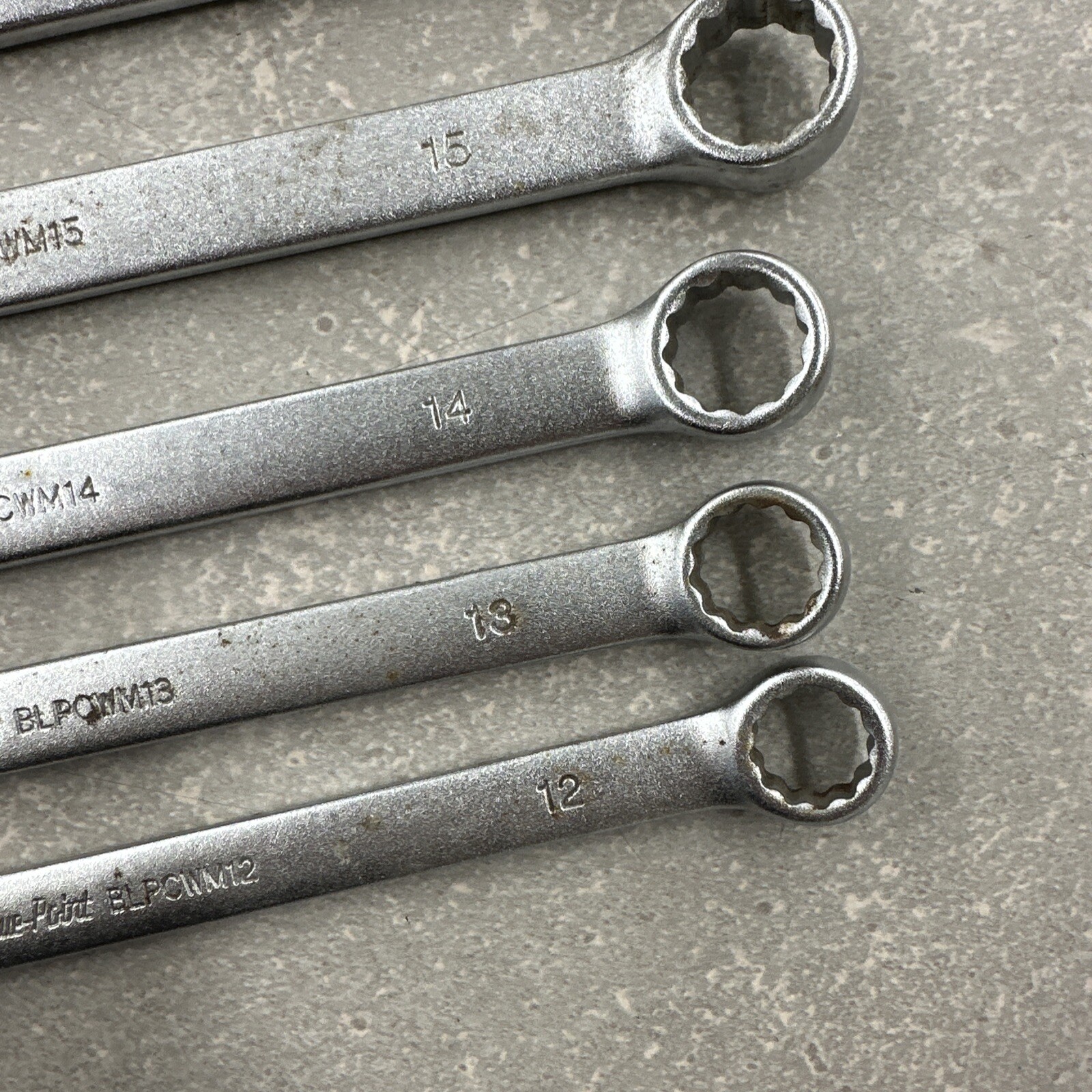 Blue Point Wrench 9 Pcs BLPCWM Metric 11mm-19mm 12pt With YA381A Wrench Rack