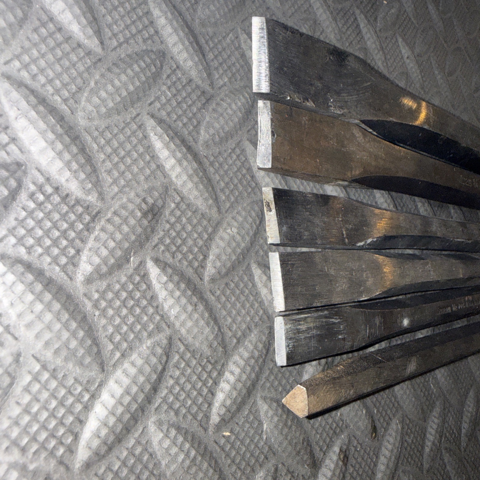 Snap On Chisel Lot Of 6 7/32, 1/2, 5/8, 3/4, 7/8
