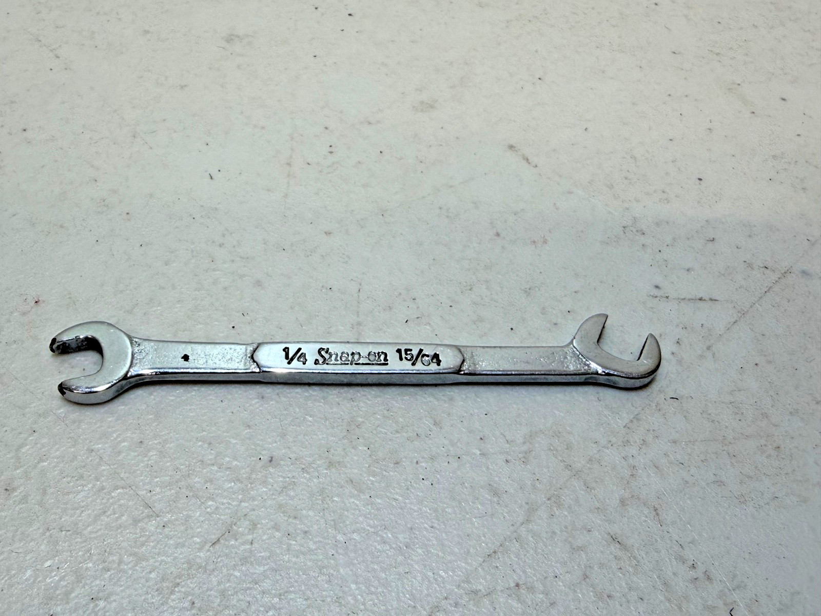 Snap On DS1615 1/4″ & 15/64″ SAE Open End Ignition Wrench Used Free Shipping