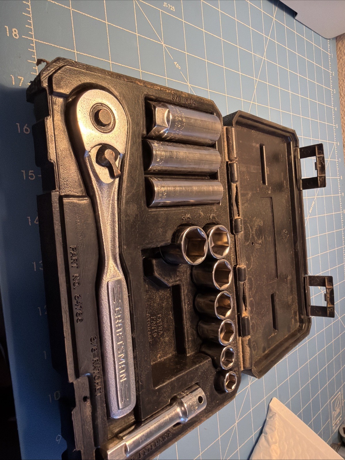 Craftsman USA 12pc Socket Set 3/8″ drive SAE 34786 G series 3/8″-3/4″