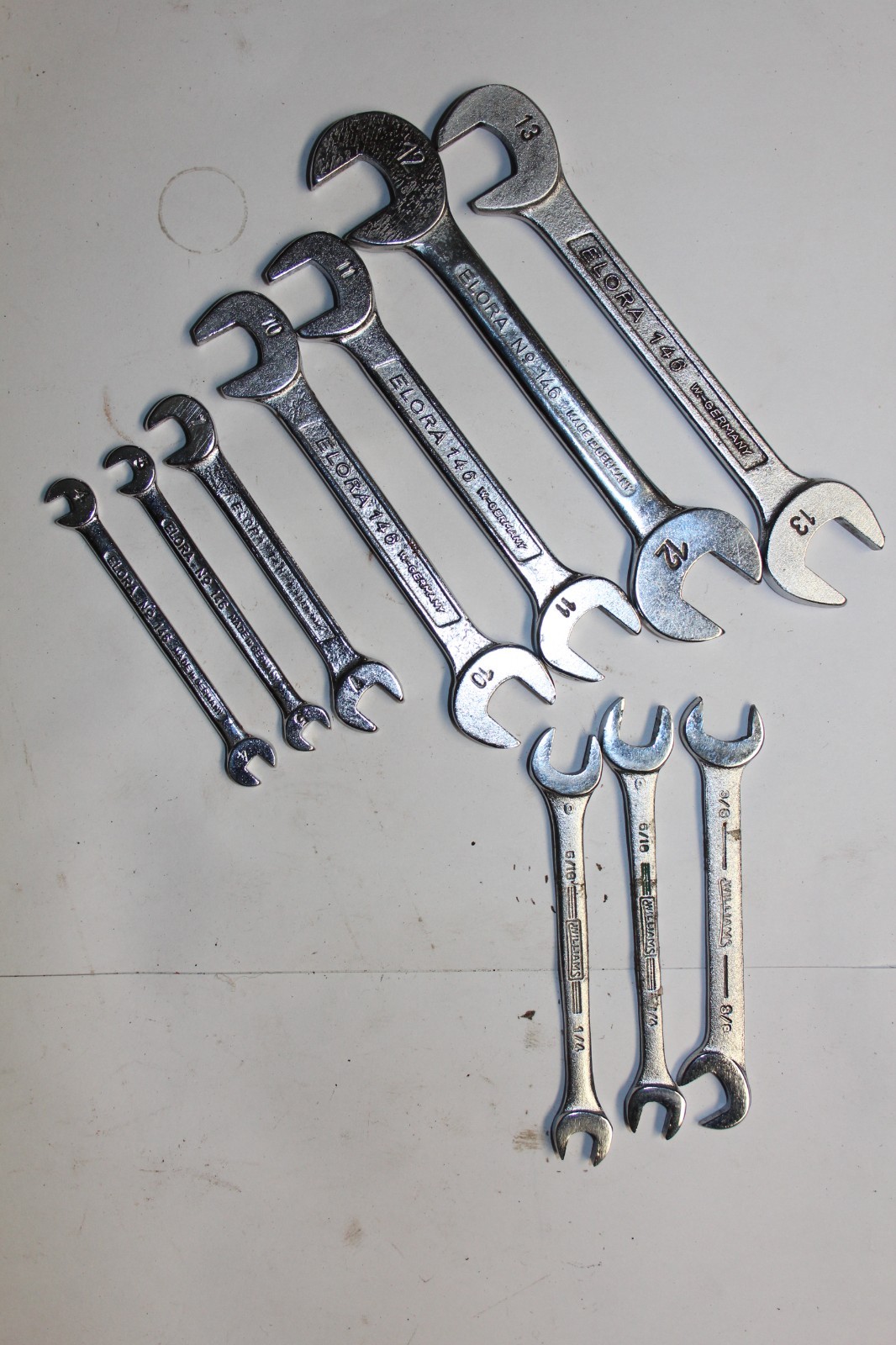 ELORA 146 METRIC Obstruction Wrench Set GERMANY + WILLIAMS IGNITION WRENCHES USA