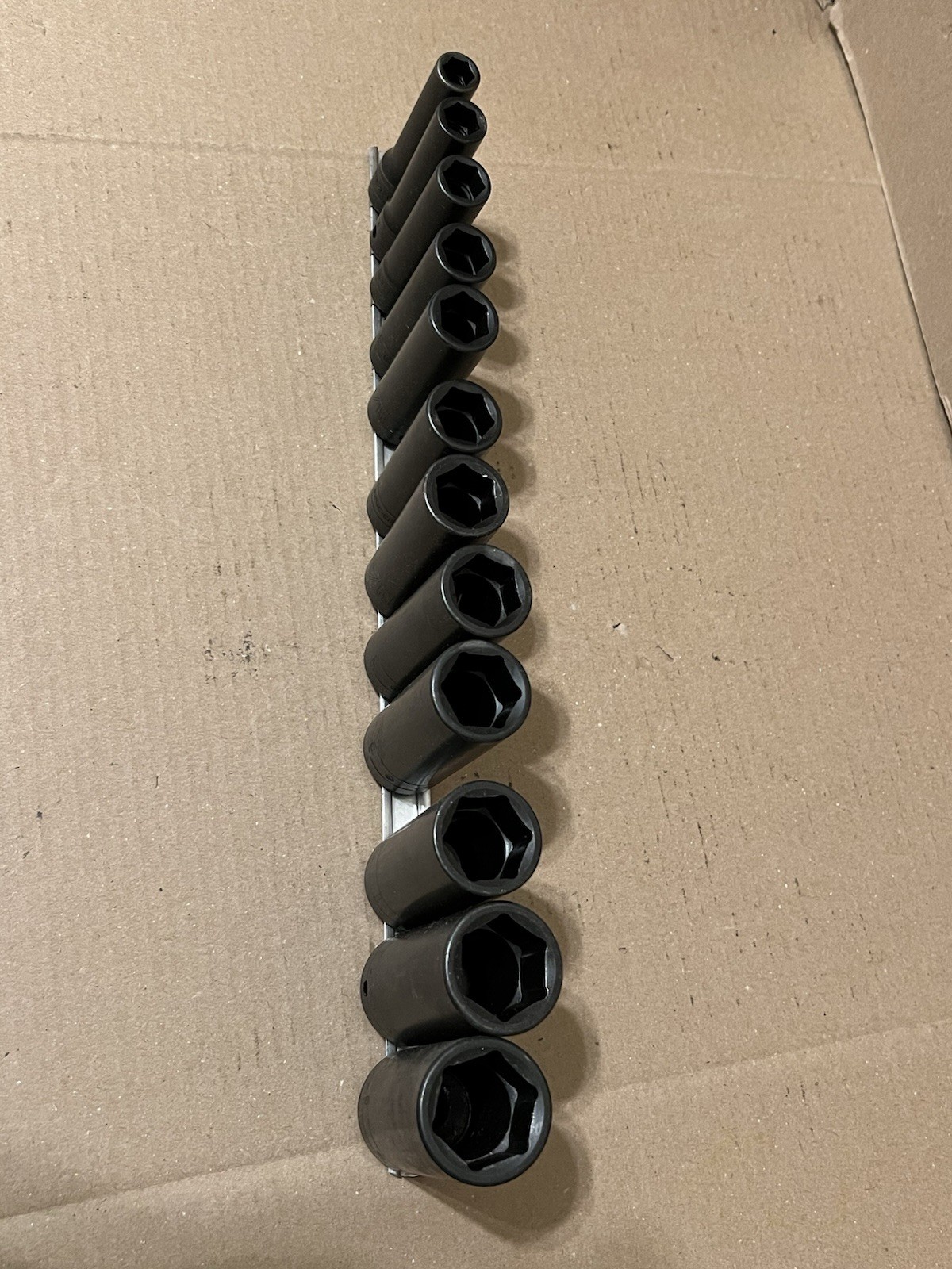 CAT/ Snap-On 1/2” Drive Deep 12 Piece Socket Set 6 Point 7/16” To 1-1/8” SAE