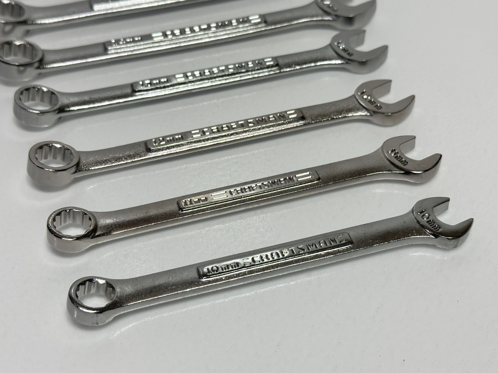 NOS Craftsman Tools USA VA 8pc Metric 10mm to 17mm Combination Wrench Set 12 PT.