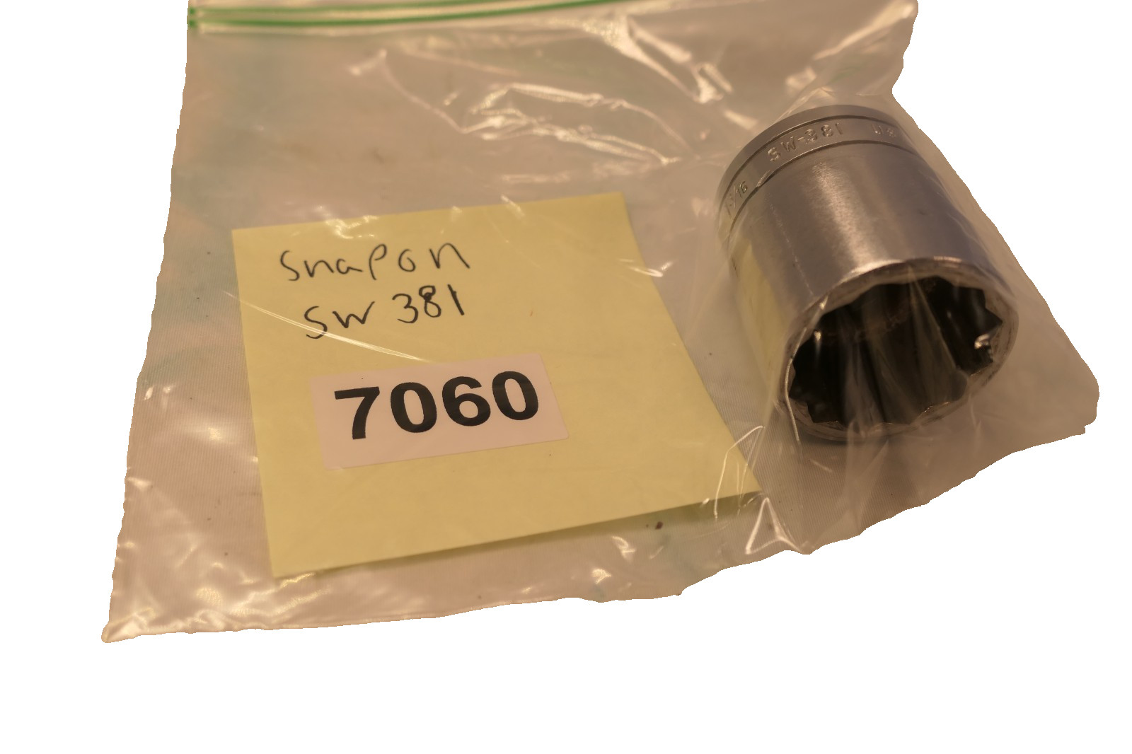 Snap-on Tool 1/2″ Drive Shallow Chrome Socket SAE 13/16″ SW381