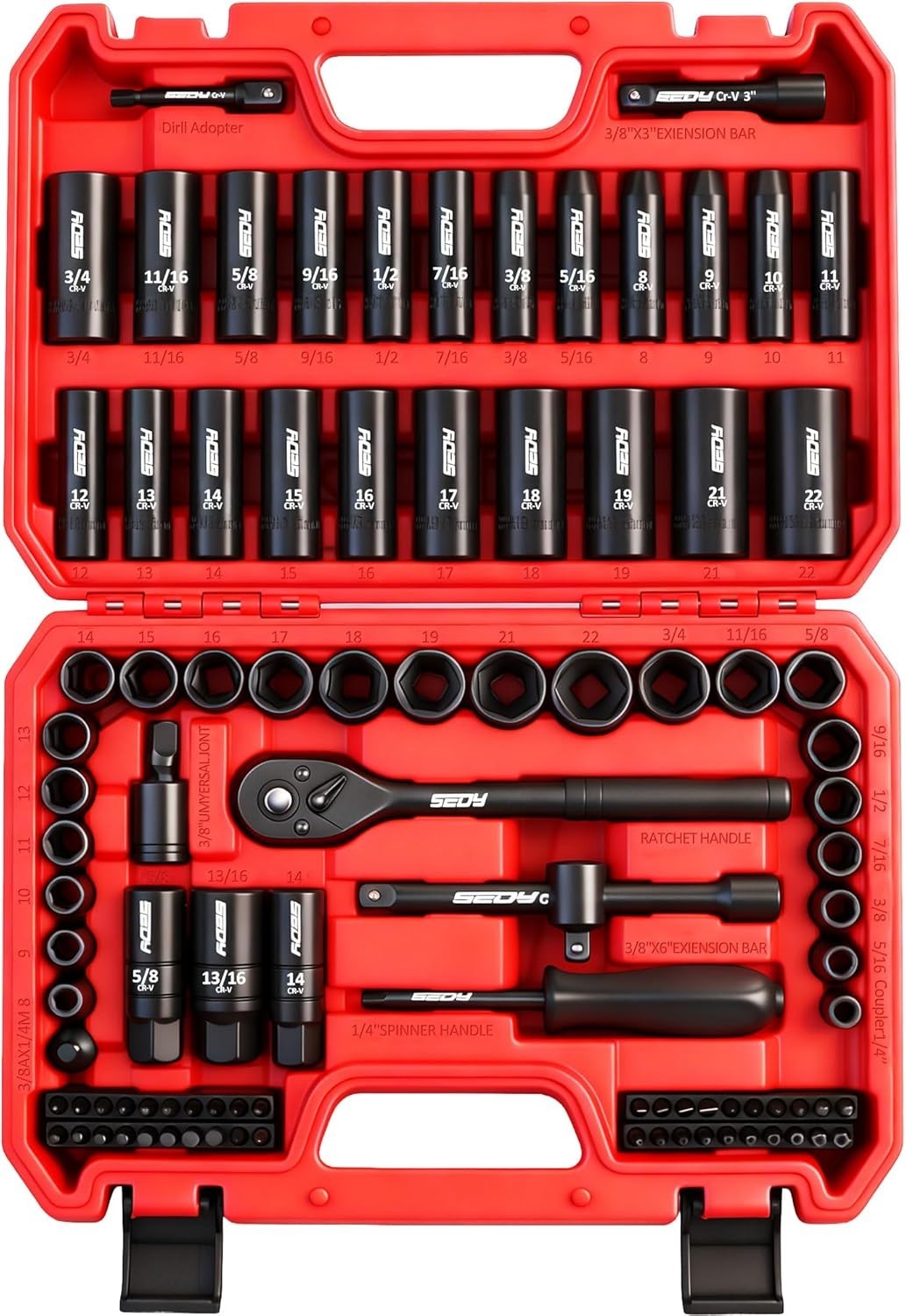 Versatile 96-Piece Chrome Vanadium Socket Set – Ideal for DIY and Professionals