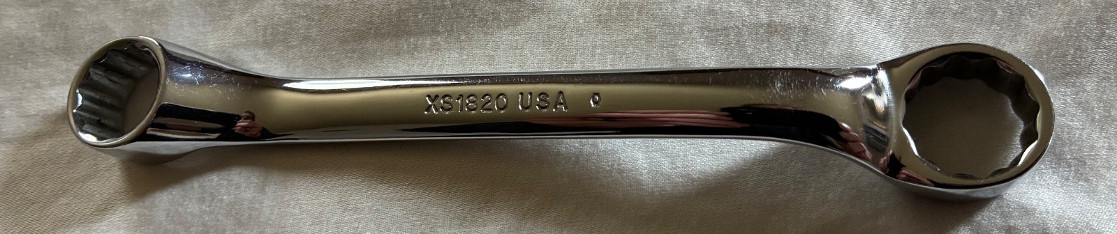 1987 Snap-On Tools USA 11/16″ 13/16″ 10° Offset Short Box Chrome Wrench XS2226