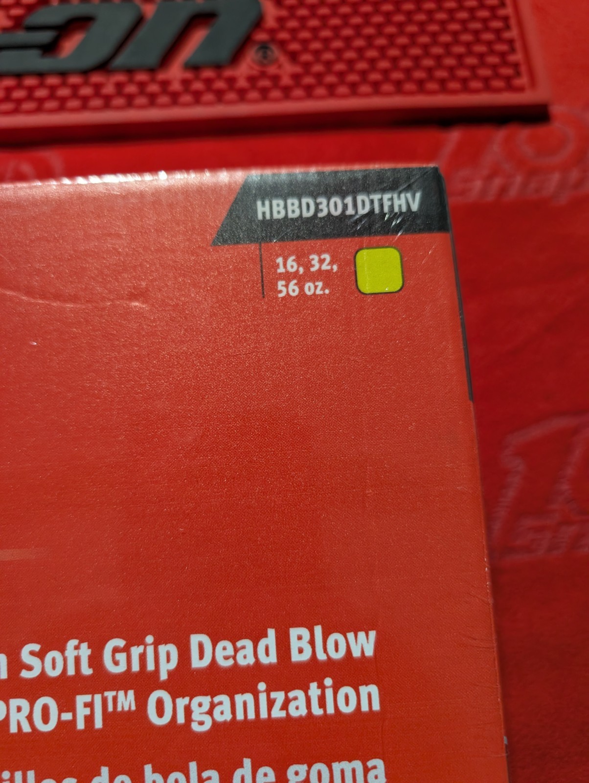 Snap On BRAND NEW #HBBD301DTFHV 3pc Ball Peen Soft Grip Dead Blow Set 16/32/56