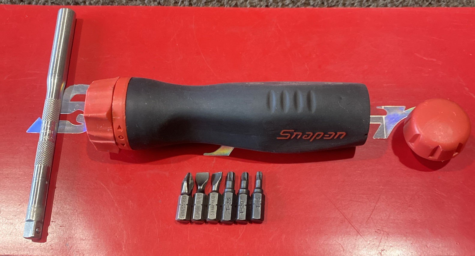 Snap-on Tools Red Ratcheting Soft Grip Screwdriver Lot Set SGDMRC4 SGDMRC4-40