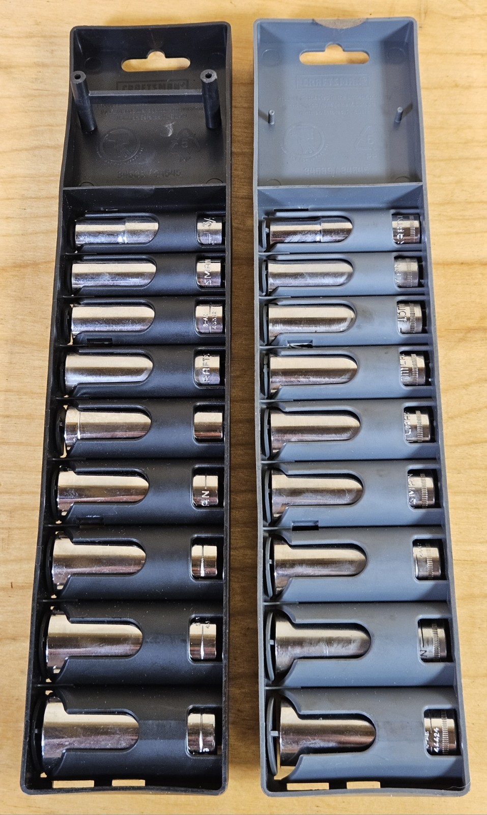 Craftsman 18 Piece 3/8 Inch Drive 12 Point Standard SAE Metric Deep Socket Set